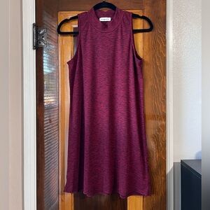 Ginger G Burgundy Knit Mockneck Mini Dress